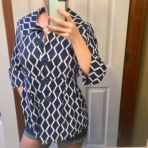 Royal Blue Patterned Jacket 💙